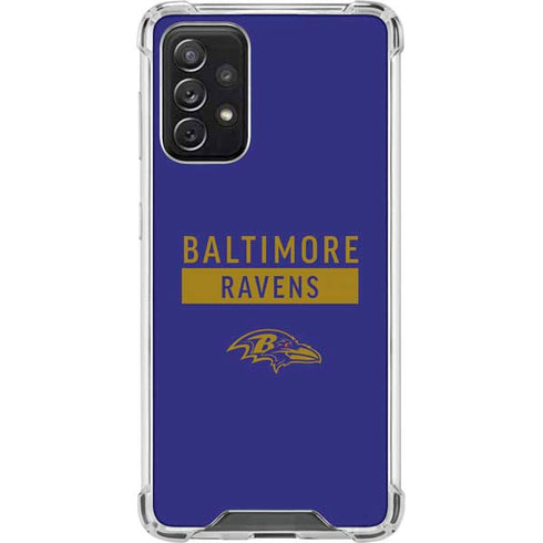 NFL Baltimore Ravens Purple Performance Series Galaxy A72 5G Clear Case